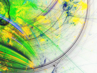 green abstract fractal background 3d rendering illustration