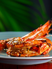 Asian Barbecue. Seafood - Studio