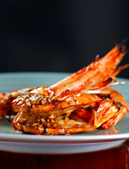 Asian Barbecue. Seafood - Studio