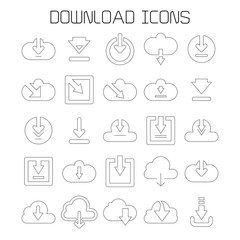 download, update and save icons set 