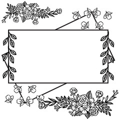 Beautiful leaves and wreath frame, place for text. Vector