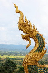 Fototapeta na wymiar Naga statue in Thailand,In Legend Naga is Protect Buddhism
