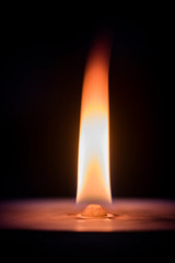 A photo of flame coming from indian camphor