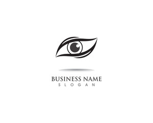 Eye care health logo and symbol vector