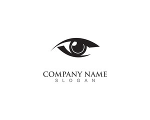 Eye black logo and symbol illustration vector