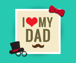 design drawings for father's day, in the form of illustrations with colorful and modern