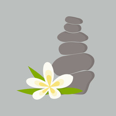 Rock balance and Flower