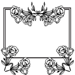 Greeting cards, invitation cards, with ornate of unique, crowd of flower frame. Vector