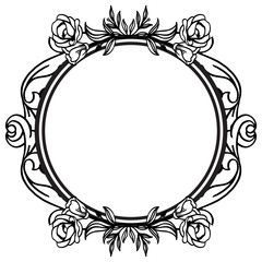 Beautiful wreath frame, ornate pattern elegant, ornate of various cards. Vector