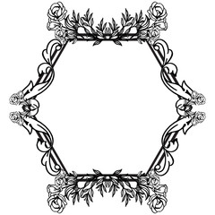 Elegant cards, with beautiful wallpaper, decoration cute of flower frame. Vector