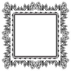 Elegant cards, with beautiful wallpaper, decoration cute of flower frame. Vector
