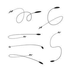 thin line arrows and bows set