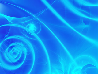 blue abstract fractal background 3d rendering illustration