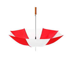 Modern opened bright umbrella isolated on white