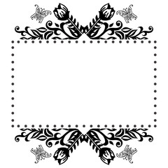 Vintage floral frame, various design of greeting card, style unique and elegant. Vector
