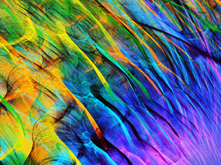 rainbow abstract fractal background 3d rendering illustration