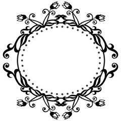 Drawing wreath frame, for vintage card, greeting card. Vector