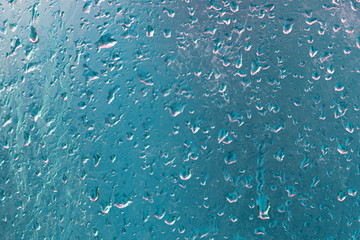 water drops on glass after rain