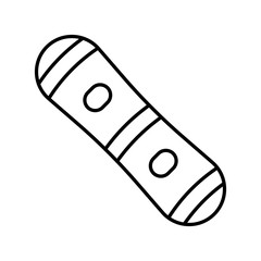Snowboard vector, Chirstmas related line style icon
