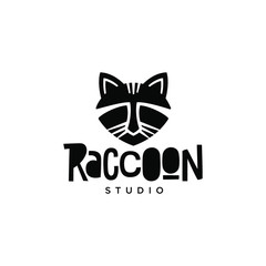 Raccoon logo vector