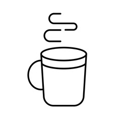 Hot drinks vector, Chirstmas related line style icon