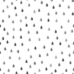 Water drop seamless pattern. Vector background. Seamless rain drops pattern background.