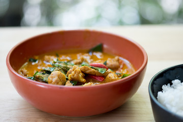 Delicious Thai panang curry