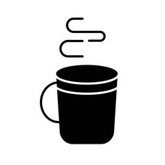 Hot drinks vector, Chirstmas related solid style icon
