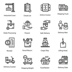 Logistic Line Icons 