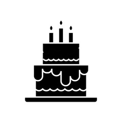 Happy birthday cake icon for your project