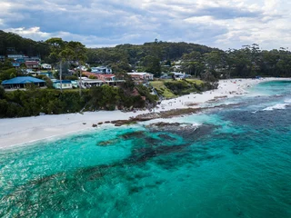 Foto op Canvas Scenic Panorama Aerial Drone Picture of Hyams Beach in New South Wales, Australia © Roman
