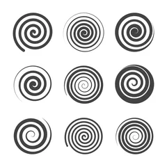 Poster set of spiral abstract elements © 4luck