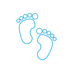 baby footprint icon outline vector