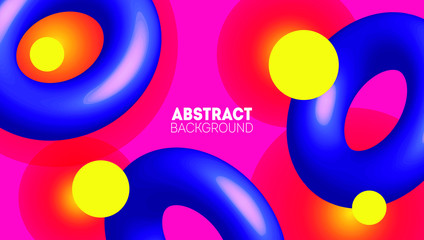 Abstract 3d background with colorful shapes and lights