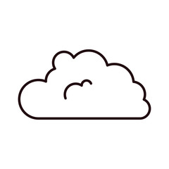 Outline cloud icon. Abstract cloudy symbol for web. Weather sign