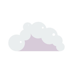 Cartoon cloud icon. Abstract cloudy symbol for web. Weather sign
