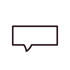 Outline bubble speech and think icon. Thought empty bubble. 