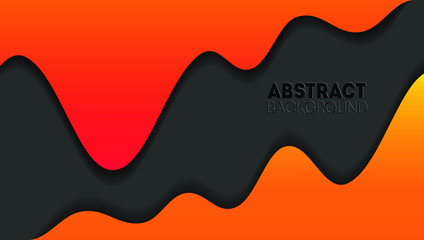 Abstract dynamic background with orange waves
