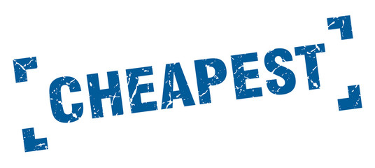 cheapest stamp. cheapest square grunge sign. cheapest