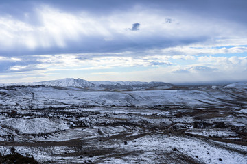 Mountains in winter Armenia 