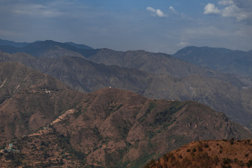 View of the mountains in Mussoorie, Uttarakhand, India