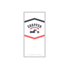 chopper custom motorcycle theme flyer template vector
