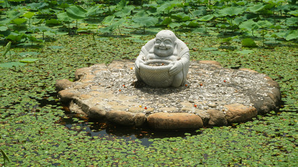 Buddhist monk statue