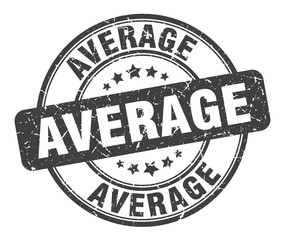 average stamp. average round grunge sign. average