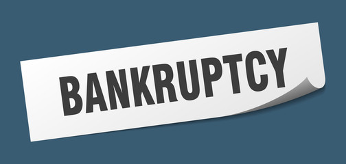 bankruptcy sticker. bankruptcy square isolated sign. bankruptcy