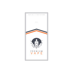 vaporizer electric cigarette smoke theme flyer template