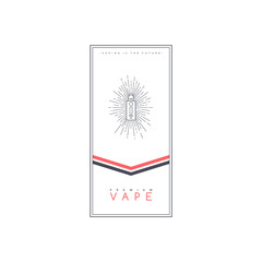 vaporizer electric cigarette smoke theme flyer template