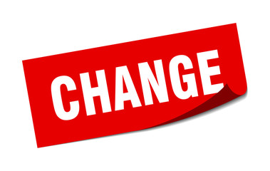 change sticker. change square isolated sign. change