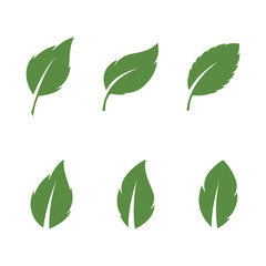 Logos of green Tree leaf ecology nature element