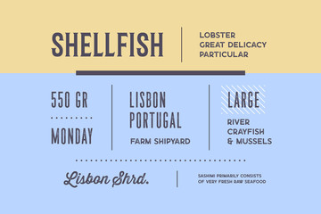 Vintage Minimal Label. Set of graphic modern vintage label